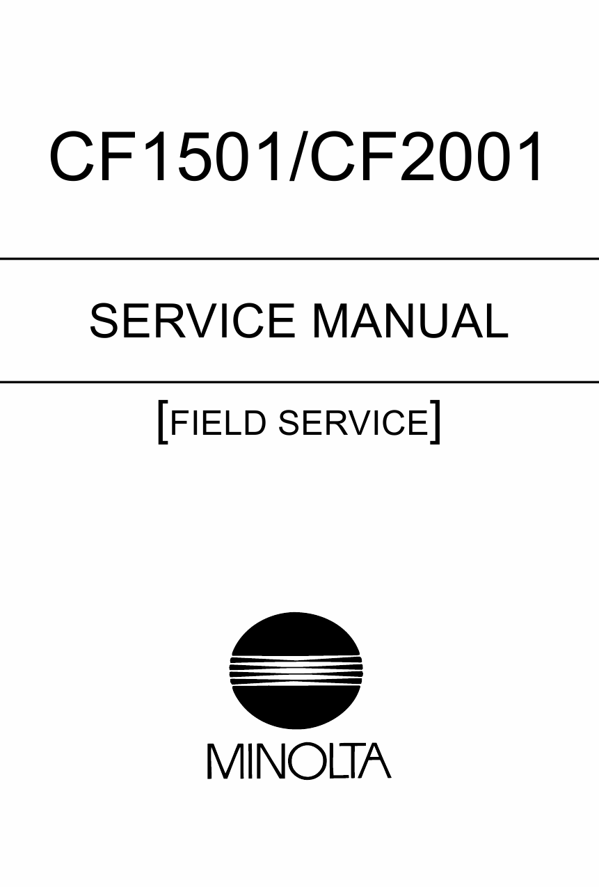 Konica-Minolta MINOLTA CF1501 CF2001 FIELD-SERVICE Service Manual-1